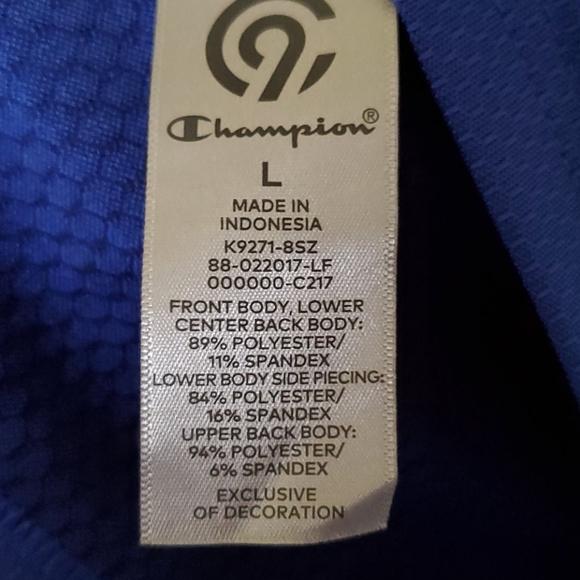 Champion Blue & Black Tank Top - L - Picture 7 of 8